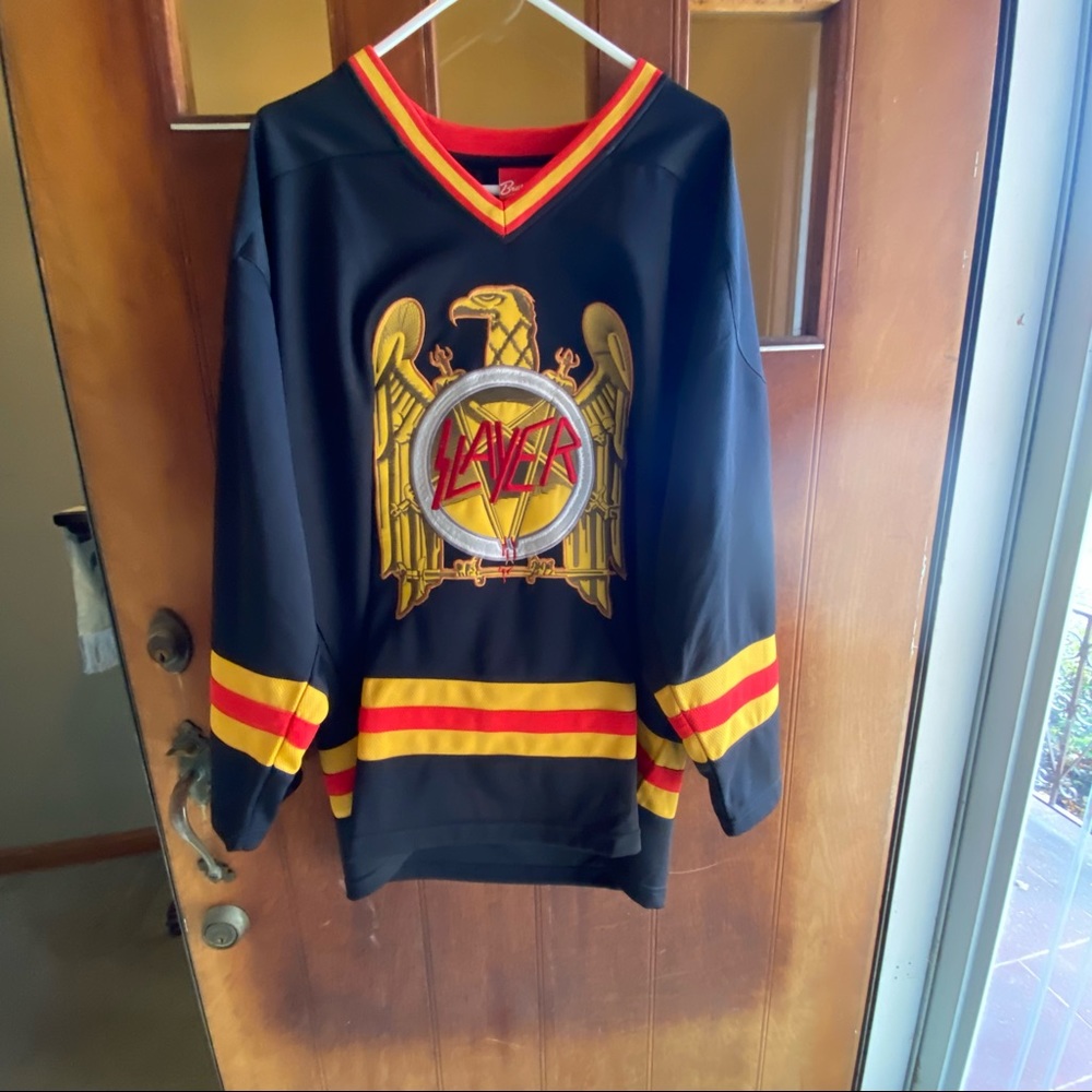 CYBER MON SALE! SUPER RARE SLAYER MERCH —LICENSED HOCKEY JERSEY